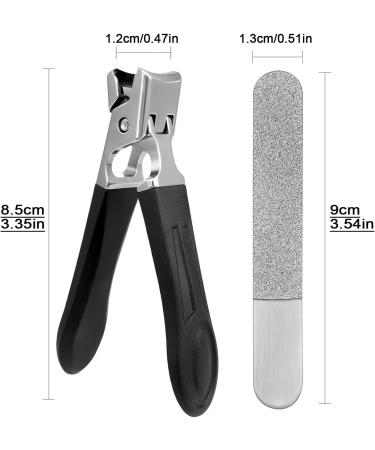 Nekoo Nail Clippers for Thick Nails - Ultra Sharp Curved Trimmer for Adults - Mid-Matting Black - Buy Online on GoSupps.com