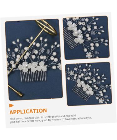 FRCOLOR Heart Rhinestone Hair Clip Wedding Hair Clips Bridal Rhinestone Hair Clips Bride Headpieces for Wedding Flower Girl Hair Accessories Pearl Clips for Hair White Zinc Alloy - Buy Online on GoSupps.com
