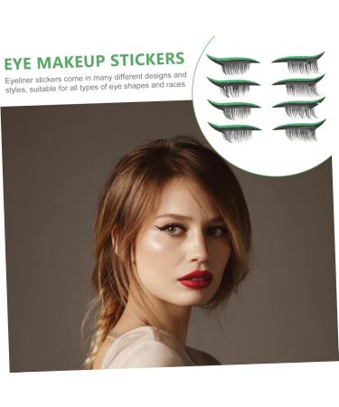 Healvian Eyeliner Sticker For Women False Eyelashes Green Quick Application Ideal For Occasions 4x15cm vegetable - Buy Online on GoSupps.com
