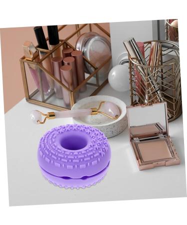 Buy Hemoton Makeup Brush Cleaning Pad Effective Brush Cleaner & Washer 8.3x8.3cm Purple Scrubber for Flawless Makeup - Buy Online on GoSupps.com