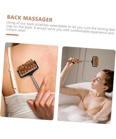 Beaupretty 3-in-1 Telescopic Roller Massage Tool for Itching Relief & Back Scratching - Rust-Resistant Steel Walking Aid - Buy Online on GoSupps.com