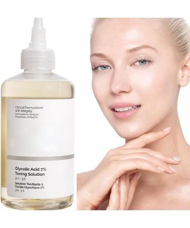 Glycolic Acid 7% Toning Solution 240ml Face Serum for Blemishes and Acne Skincare Hyaluronic Acid Glycolic Serum Hydrates and Reduces Skin Blemishes - Buy Online on GoSupps.com