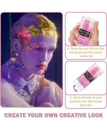 Gold Body Face Glitter Stick | Long-Lasting Holographic Mermaid Makeup | Ideal for Concerts & Raves - Buy Online on GoSupps.com