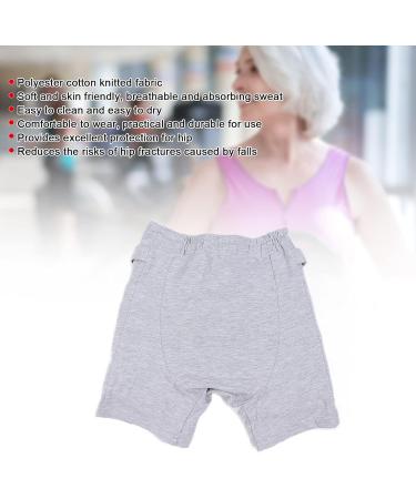 Best Older Hip Protection Shorts | Comfortable & Breathable Hip Cushion for Seniors | Security & Safety Pants (Gray L) - Buy Online on GoSupps.com
