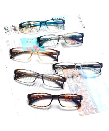 Cojwis 6 Pack Reading Glasses for Men & Women | Spring Hinge Blue Light Filter | 1.50 Strength - Multi-Color Mix - Buy Online on GoSupps.com