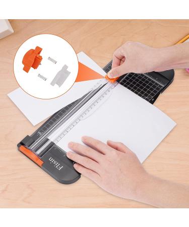 Flisin Paper Cutter Portable Paper Slicer 12 Inch Paper Trimmer Scrapbooking Tool with Automatic Security Safeguard and Side Ruler for Craft Paper A4 Paper Coupon  Label and Cardstock (Black) - Buy Online on GoSupps.com