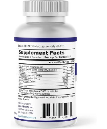 CataRx Cataract Lens & AREDS2 Macular Support Eye Vitamins - Vegan & Gluten-Free - 60 Capsules - Buy Online on GoSupps.com