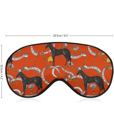 Vintage Horses & Belts Sleep Mask | Soft Eye Mask with Adjustable Strap for Comfortable Night Sleep - Buy Online on GoSupps.com