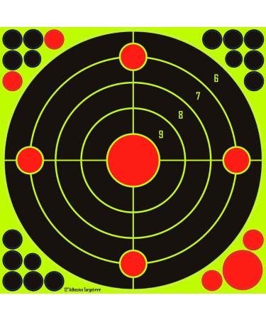 Rinling 12 inch Shooting Targets 10 & 20 & 40 & 60 & 80 Pack Reactive Splatter Bullseye Targets for BB Rifle Air Rifle Airsoft Pistol Pellet Gun 20 pack