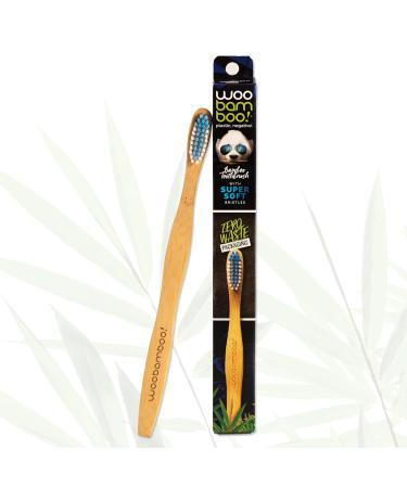Woobamboo Bamboo Toothbrush - Adult - Super Soft Bristle - BPA Free Nylon Bristles - Eco-Friendly  Biodegradable  Compostable  Vegan