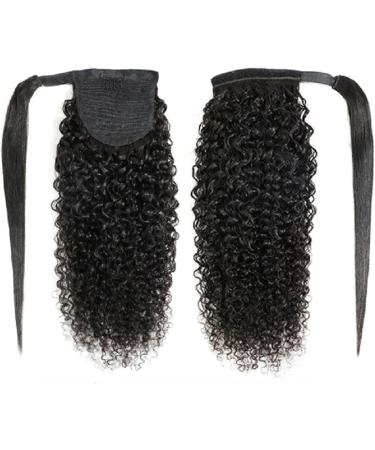 Kinky Curly Ponytail Extension 10-24Inch Brazilian Human Hair Wrap Around Ponytail Hairpieces Clip In Afro Curly Remy Hair Extension for Black Women (Size : 14inches 100g) - Buy Online on GoSupps.com