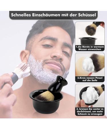 Lucomb 3-in-1 Razor Brush Set Ultimate Father's Day Shaving Gift | Shaving Brush Bowl & Stand for Wet Shaving Experience - Buy Online on GoSupps.com