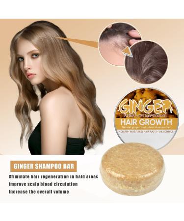 Ginger Shampoo Soap Hair Regrowth Shampoo Bar Anti Hair Loss Solid Shampoo Soap Repair Damaged Hair and Promote Hair Growth - Buy Online on GoSupps.com