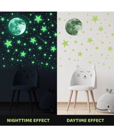 ECHOCUBE Glow in the Dark Wall Stickers Set - 637pcs Stars, Moon and Dots for Kids Bedroom Decor - Buy Online on GoSupps.com