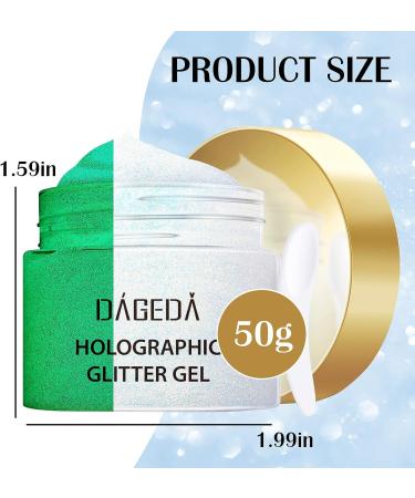 DAGEDA Glow in The Dark Body Glitter Gel - Holographic Makeup for Face and Body, Luminous Neon Rave Accessories - 50g (Pearl White) - Buy Online on GoSupps.com