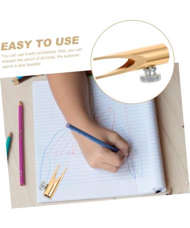 minkissy Eyebrow Sharpening Tool Pencil Sharpener Makeup Eye Pencil Eyeliner Sharpener Color Pencils Color Eyeliner Lip Liner Pencil Sharpener Dual Purpose Student Card Slot Aluminum Alloy Golden 4.5x2cm - Buy Online on GoSupps.com
