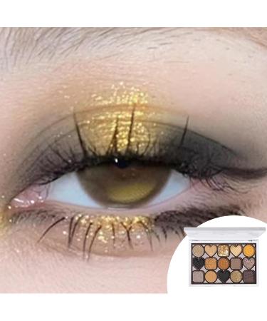 Fine Glitter Eyeshadow Powder - 15 Colors Ultra Shimmer Holiday Eye Pallet | Makeup Accessories For Face Body Eye Makeup Outdoor Activity Appointment Dating Traveling Use Lencyh 101#drunken and Golden Fans - Buy Online on GoSupps.com