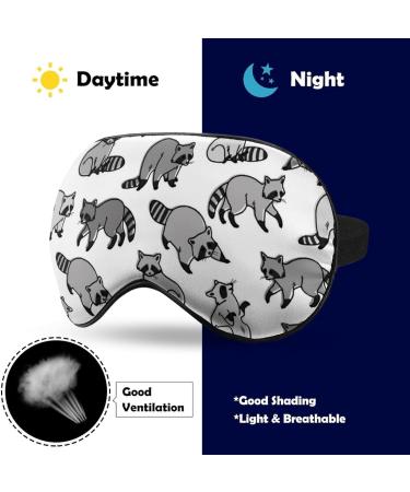Raccoon Life Sleep Mask - Adjustable Strap Eye Cover for Night Travel and Nap - Buy Online on GoSupps.com