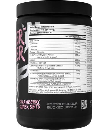 DAS Labs LLC (Bucked Up) Bucked Up Mother Bucker 40 serv Strawberry Super Sets Strawberry Sour Belts PreWorkout PreWorkout Booster Strawberry Super Sets Strawberry Sour Belts 40 Servings - Buy Online on GoSupps.com