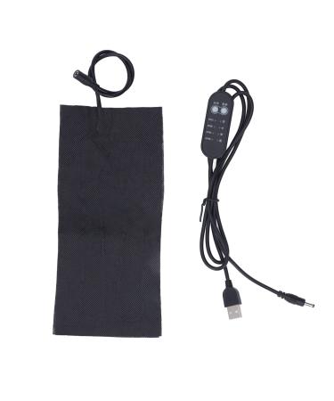 Risegun 10 * 20 cm four-stage temperature-regulating heating time-controlled heating pillow foldable waist belt heating with diaper function electrical 5 V carbon fiber heating towel