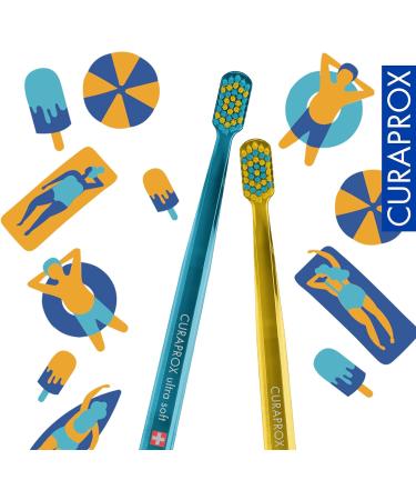 Curaprox CS 5460 Ultra Soft Manual Toothbrush - Summer 2022 Special Edition (2 Pack) | Perfect for Sensitive Gums | International Shipping Available - Buy Online on GoSupps.com