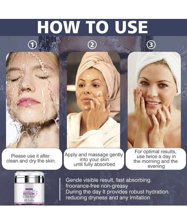 Retinol & Collagen Face Moisturizer - Anti-Wrinkle Firming cream with Hyaluronic Acid Enriched Anti-Aging Treatment for Face and Neck 1.75oz - Buy Online on GoSupps.com