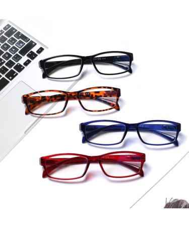 Cojwis 6 Pack Reading Glasses for Men & Women - Quality Spring Hinge Blue Light Filter Readers (3.00x 6 Color Mix) - Buy Online on GoSupps.com