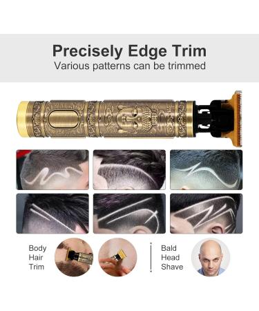 Premium Cordless Electric Hair Clippers for Men | T-Blade Beard Trimmer Kit with 4 Guide Combs | USB Rechargeable Haircuts at Home - Buy Online on GoSupps.com