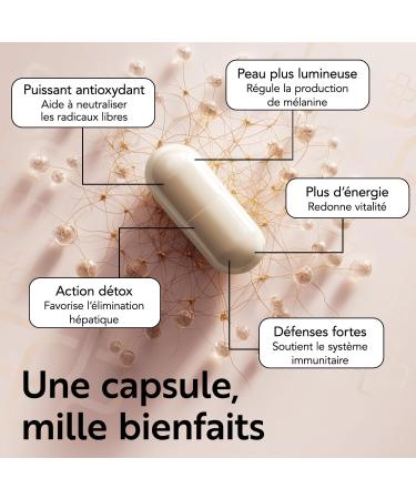 Glutathion Liposomal Pi Life 500 mg par dose (2 g lules) 100% Glutathion Reduit Pur avec Technologie Liposomale Antioxydant Puissant & D tox 60 G lules V g tales 60 unit (Lot de 1) - Buy Online on GoSupps.com