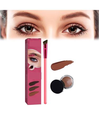 Home Eyebrow Care Kit 4d Laminated 4d laminated brow home-grooming kit 4D Hair Stroke Brow Stamp Brush-Waterproof and Long Lasting Multi-Function Eyebrow Brush (1pcs Light Brown) 1pcs Light Brown