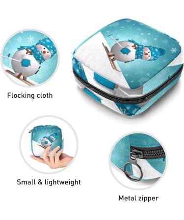 GIAPB Period Bag Sanitary Napkin Storage Travel Pouch - Christmas Snowman Cartoon Pattern | Color2576 - Buy Online on GoSupps.com