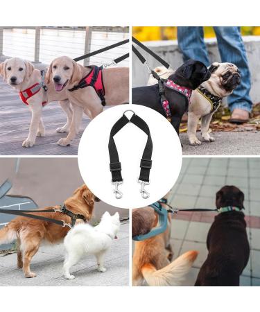2 Double Dog Lead Adjustable Dog Lead Splitter Nylon Double Dog Lead for Puppy Walks Easy to Use-Dog Leash Coupler Lightweight Soft & Durable-(Red Black.) - Buy Online on GoSupps.com