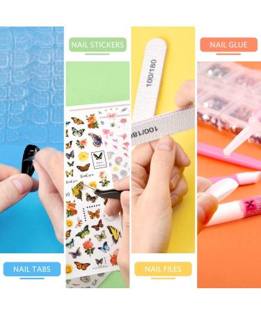 720PCS Almond Press on Nails Medium MORGLES - 24 Colors False Nails with Glue Adhesive Tabs, Tweezer, Medium Glossy Almond -10 Sizes - Buy Online on GoSupps.com