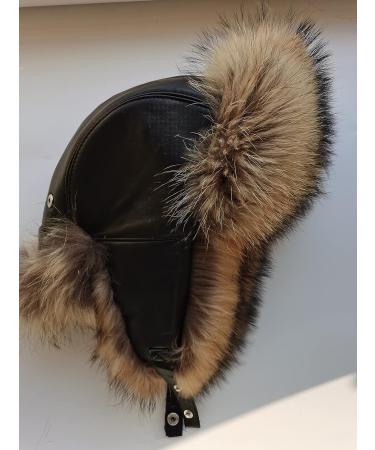 XUYUZUAU Men's Genuine Leather Russian Ushanka Hat with Fox Fur - Winter Natural Brown - Buy Online on GoSupps.com