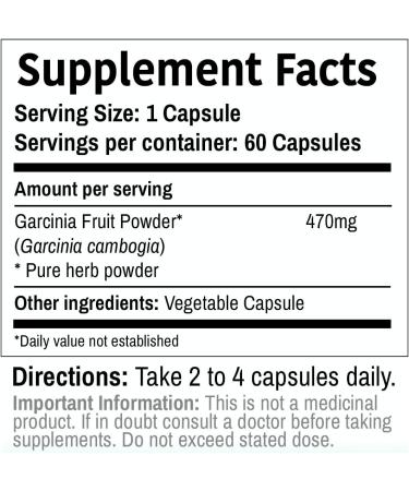 Organic Garcinia Cambogia 60 Veg Capsules - Ayurvedic Plant-Based Supplement for Weight Management - Vegan and All-Natural - Buy Online on GoSupps.com