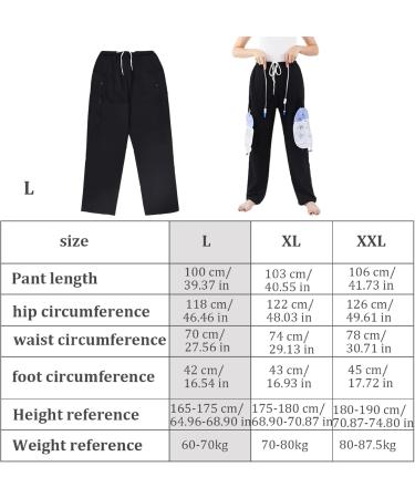 Buy Catheter Pants for Men & Women - Warm Thicken Catheter Leg Bag Holder with Double Zippered Pockets for Nephrostomy & Cystostomy | Fast International Shipping - Buy Online on GoSupps.com