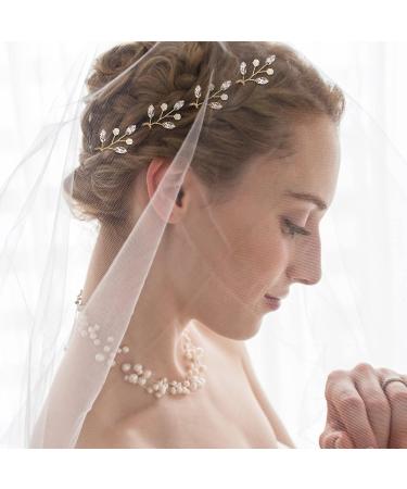 12-Piece Crystal Bridal Hair Pins - Gold Wedding Hair Accessories for Bride, Flower Girls, Bridesmaids - Buy Online on GoSupps.com