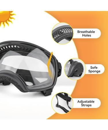 Petleso Dog Sunglasses - Windproof Protective Glasses for Medium to Large Dogs - Adjustable Band & Clear Lenses - Buy Online on GoSupps.com