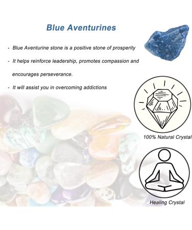 Blue Aventurine Raw Crystals 1.25-2.0 | Natural Rough Stones for Healing, Decoration & Energy Work - Buy Online on GoSupps.com