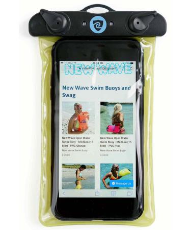 New Wave Waterproof Pouch for Open Water Swimmers and Triathletes - No Dry-Bag (Waterproof Phone Pouch)