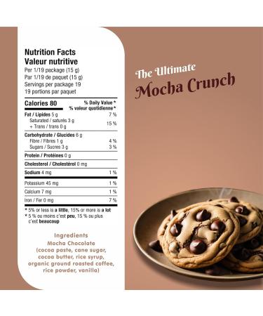 Healthy Crunch - Chocolate Chips - Mocha Chocolate - 6 units x 283 grams - Dairy Free Vegan High Protein - Organic Snacks - Dark & White Chocolate - Nut Free - Ideal Healthy Snacks for Adults - Vegan Chocolate Chip Cookies - Buy Online on GoSupps.com
