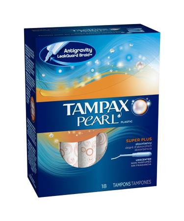 Tampax Pearl Unscented Super Plus Tampons 18ct