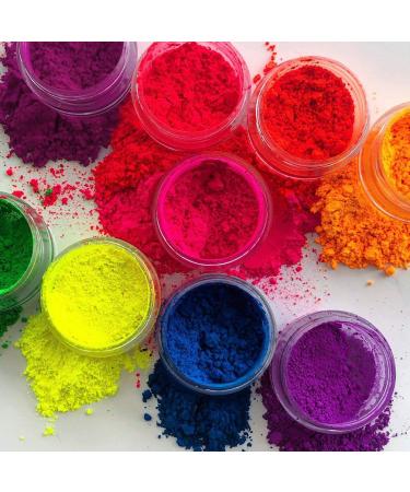 FindinBeauty Neon Pigment Eyeshadow Powder UV Glow Blacklight 6 Mixed Bright Colors - Fluorescent Matte Eye Shadow Set - Buy Online on GoSupps.com