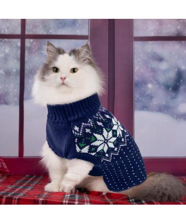 Katzinst Dog Sweater - Cozy Christmas Fleece for Medium-Sized Dogs | Snowflake Pattern | Perfect for Male Maltese & Jack Russell - Buy Online on GoSupps.com