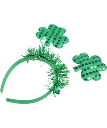 amangul Saint atrick's Day Headband Sequins Shamrock Hair Hoop Green for Head Boppers Irish arty Holiday hoto rop - Buy Online on GoSupps.com