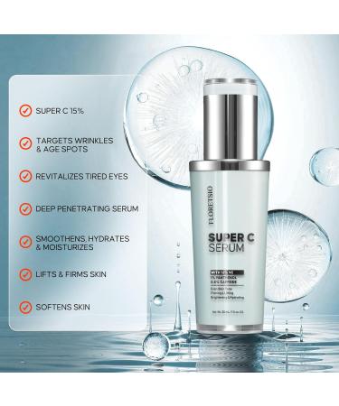 Anti-Aging Super C Serum - Best Vitamin C Face Serum for Mature Skin | Hydrate Lift Firm & Fight Wrinkles Dark Spots | 30 ml (1 oz - Buy Online on GoSupps.com