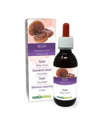 Ganoderme luisant ou Reishi (Ganoderma lucidum) champignon Teinture M re sans alcool Naturalma - Extrait liquide gouttes 120 ml - Compl ment alimentaire - V g talien ou v gan Sans alcool 120 ml (Lot de 1)