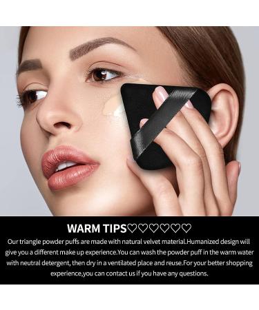 HoPliGhe 6 Pcs Velour Triangle Powder Puff Set for Face Powder - Soft & Reusable Makeup Tools - Buy Online on GoSupps.com