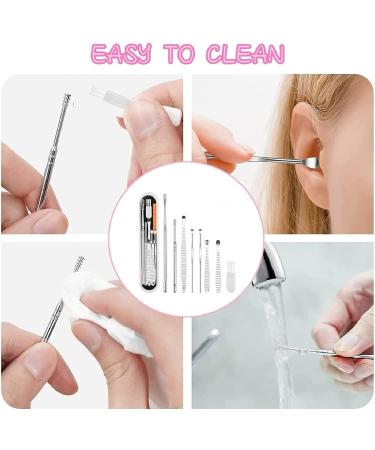 8pcs Stainless Steel Ear Wax Removal Kit - Thorough Ear Cleaning Tool Set - Buy Online on GoSupps.com