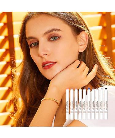 Eye Shadow Stick Makeup Waterproof Eyeshadow Pencil with Sharpener - Brightener Highlighter Makeup Stick Kit Waterproof Shimmer for Makeup Kroren - Buy Online on GoSupps.com